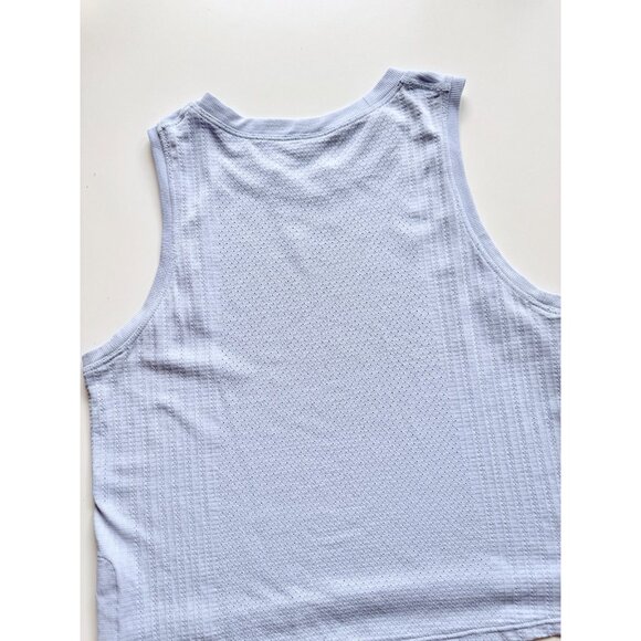 LULULEMON Train To Be Blue Linen Mesh Cropped Muscle Tank, Size 6 - Picture 13 of 15